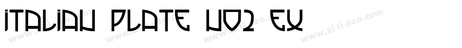 ITALIAN PLATE NO2 EX字体转换